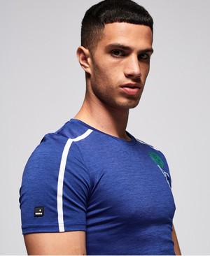 Superdry Athletic Core Férfi Pólók Kék | ZNBYK1532